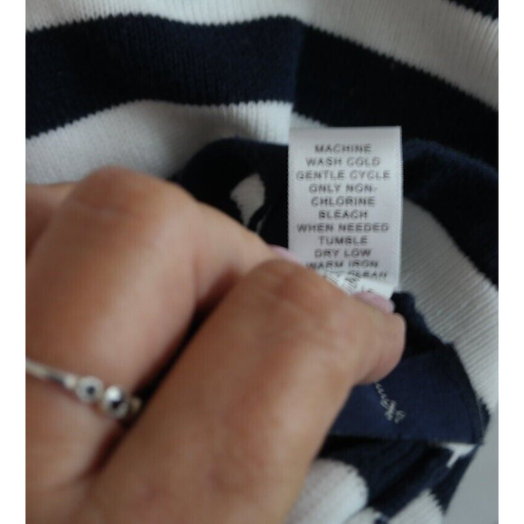 Banana Republic Women’s Size 2 Navy & White Striped Sweater Blazer - Picture 9 of 12